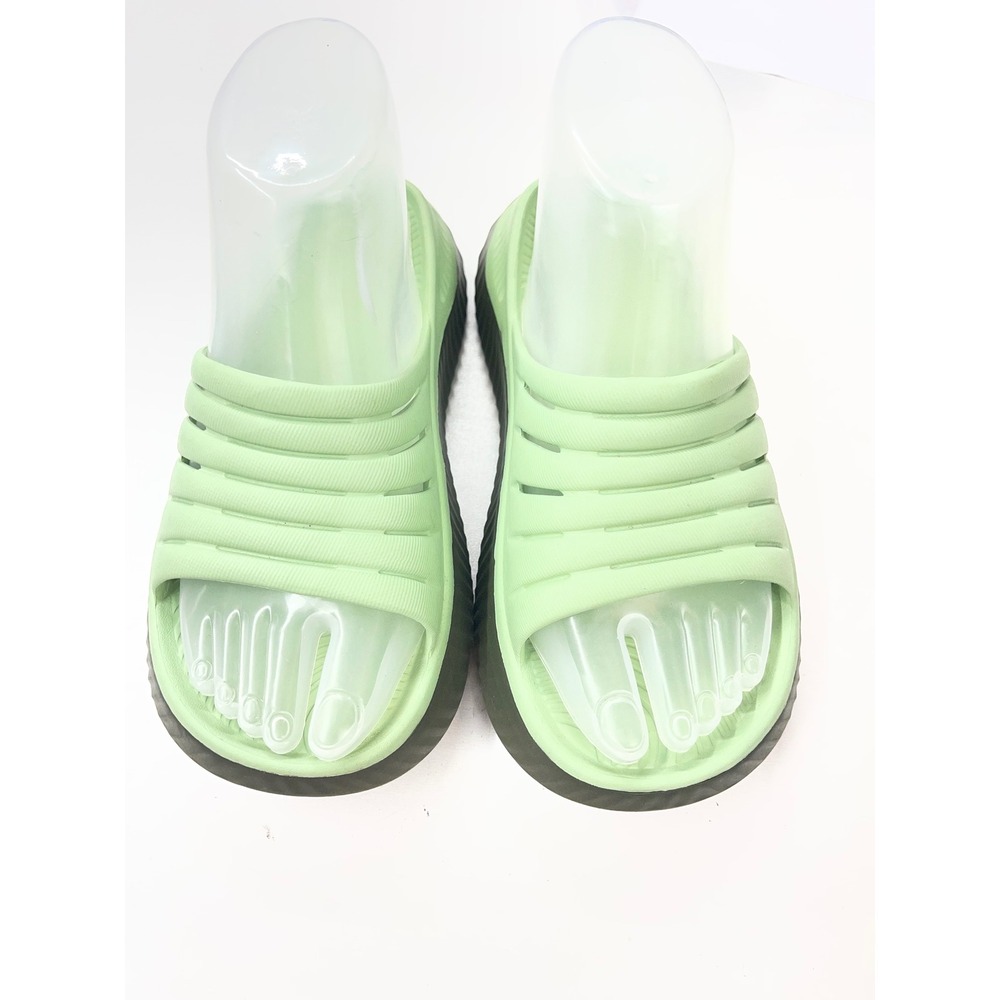 Kuailu Women Lime Green Platform Slide Sandals Recovery Slides Size 6